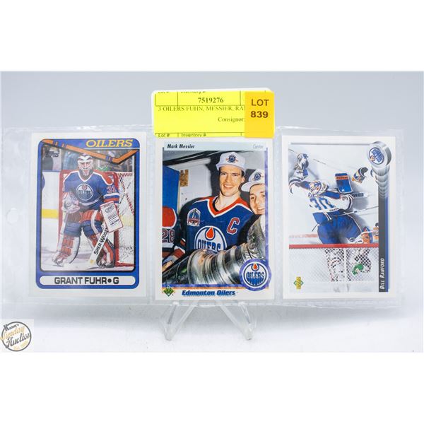 3 OILERS FUHR, MESSIER, RANFORD
