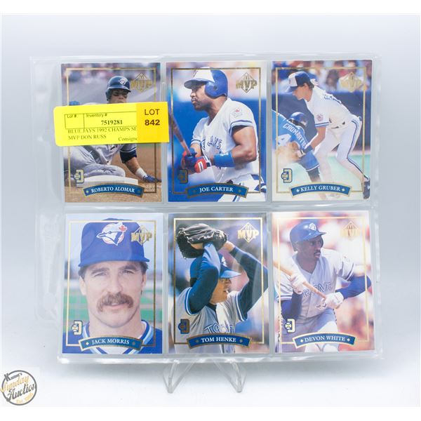 BLUE JAYS 1992 CHAMPS SET 1-6 MVP DON RUSS