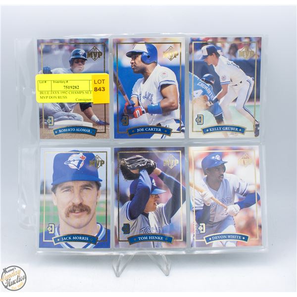 BLUE JAYS 1992 CHAMPS SET 1-6 MVP DON RUSS