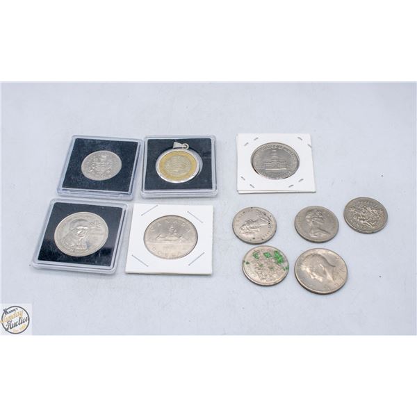 LOT OF 9 COINS VARIOUS YEARS