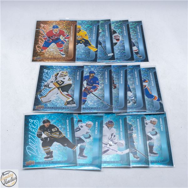 15 UD DAZZLERS HOCKEY CARDS 2024/25