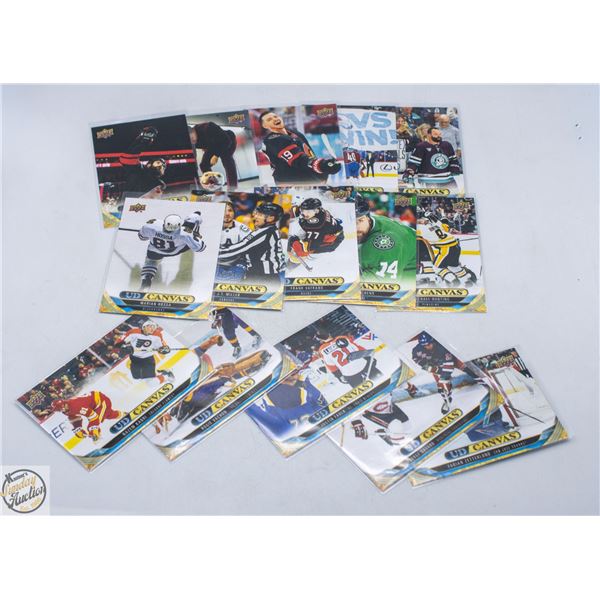 15 UD CANVAS HOCKEY CARDS 2024/25
