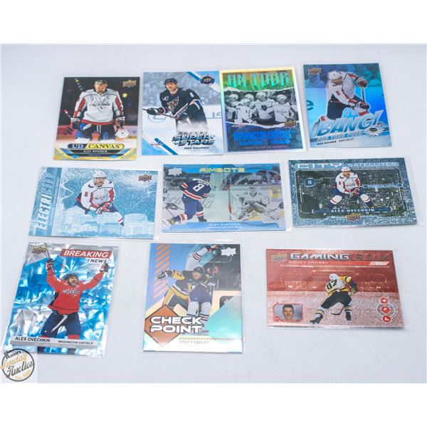 10 OVECHKIN/CROSBY HOCKEY CARDS