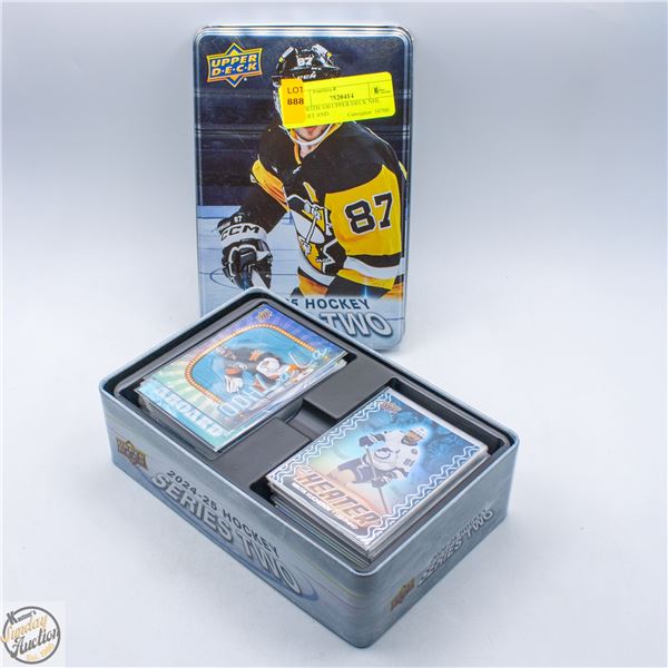 TIN WITH 100 UPPER DECK NHL INSERT AND