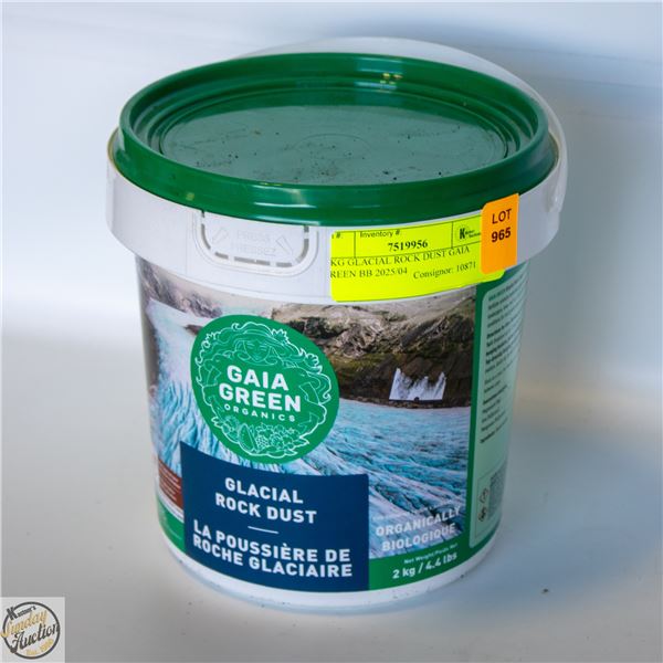2 KG GLACIAL ROCK DUST GAIA GREEN BB 2025/04