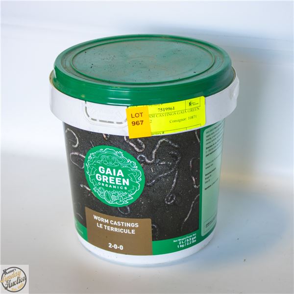 1 KG WORM CASTINGS GAIA GREEN BB 2023/12