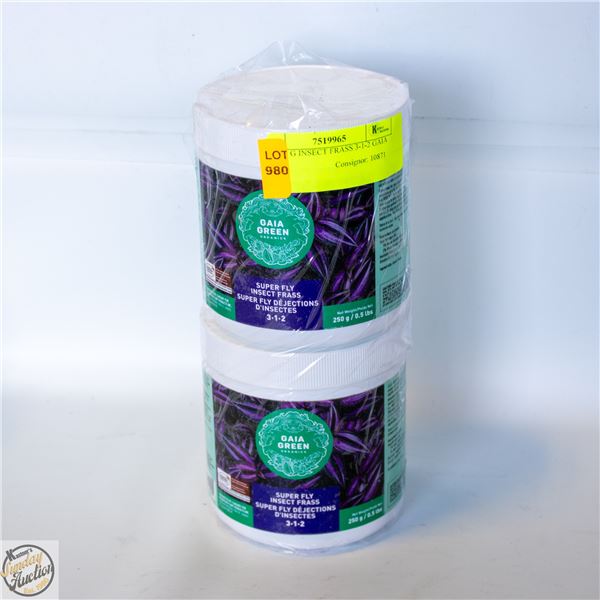 2 @ 250 G INSECT FRASS 3-1-2 GAIA GREEN