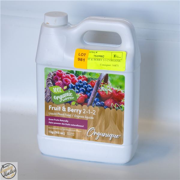 1 KG FRUIT & BERRY 2-1-2 ORGANIC LIQUID