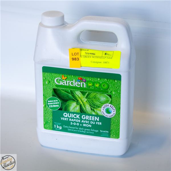 1 KG QUICK GREEN WITH KELP 5-0-0 + IRON