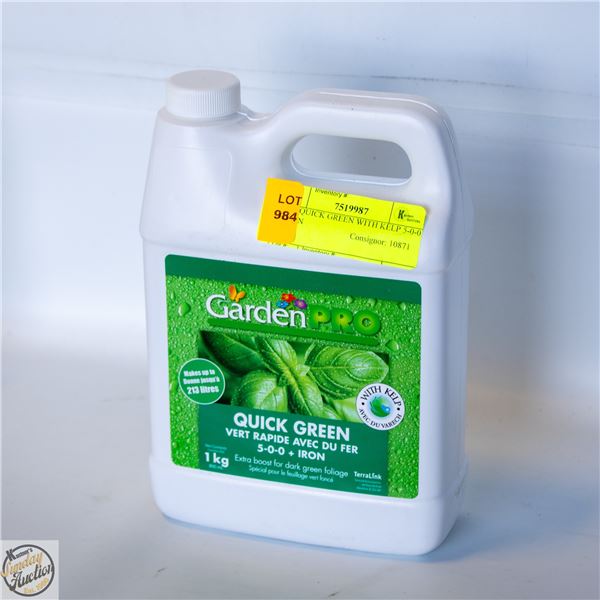 1 KG QUICK GREEN WITH KELP 5-0-0 + IRON