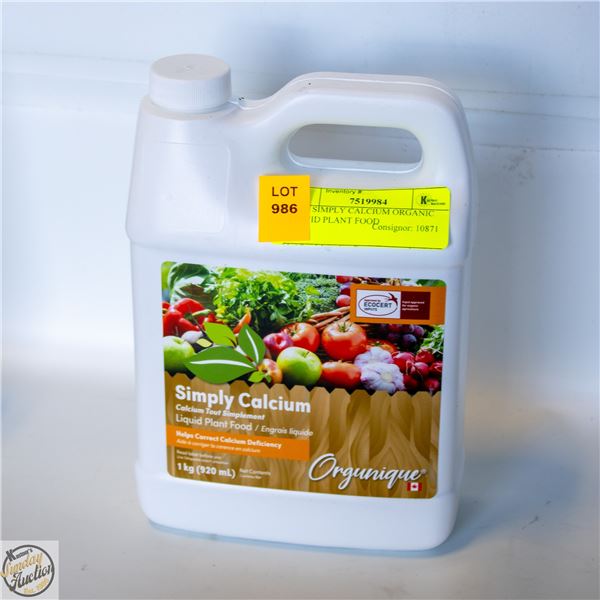 1 KG SIMPLY CALCIUM ORGANIC LIQUID PLANT FOOD