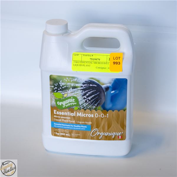 1 KG ESSENTIAL MICROS 0-0-1 LIQUID PLANT