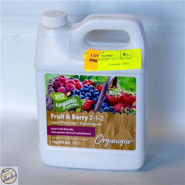 1 KG FRUIT & BERRY 2-1-2 ORGANIC LIQUID