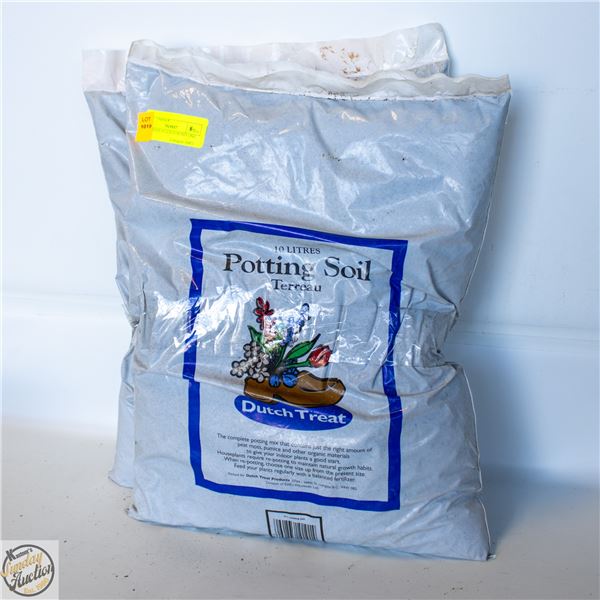 TWO BAGS 10 L EACH OF POTTING SOIL