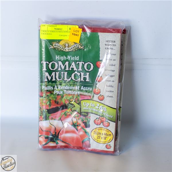 2 ROLLS TOMATO MULCH PLASTIC. EACH ROLL