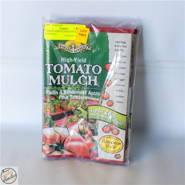 2 ROLLS TOMATO MULCH PLASTIC. EACH ROLL