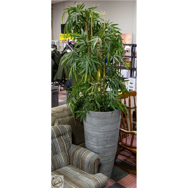 7FT SILK BAMBOO PLANT IN LARGE PLANTER