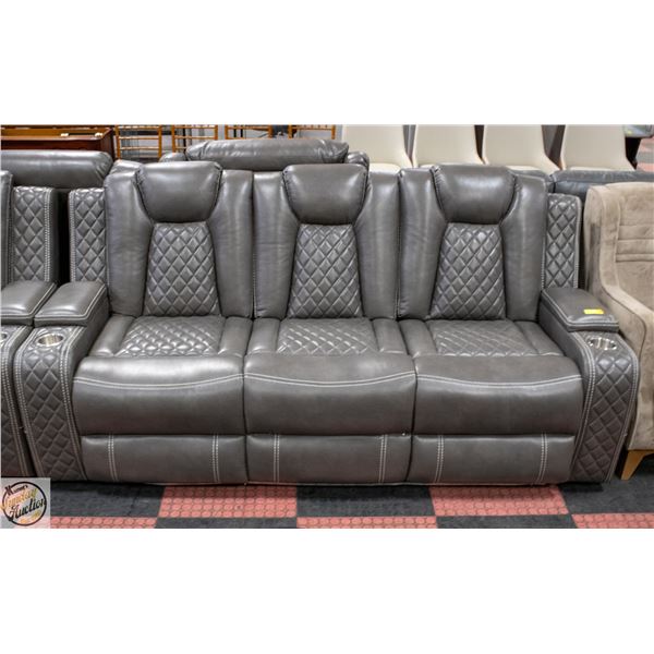 NEW AMERICAN GOOSE CROSS HATCH GREY LEATHERETTE