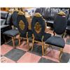 Image 1 : 4 NEW MAPLE FURNITURE SHANGRILA BLACK SUEDE GOLD