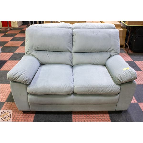 NEW AC PACIFIC LIGHT BLUE FABRIC LOVE SEAT