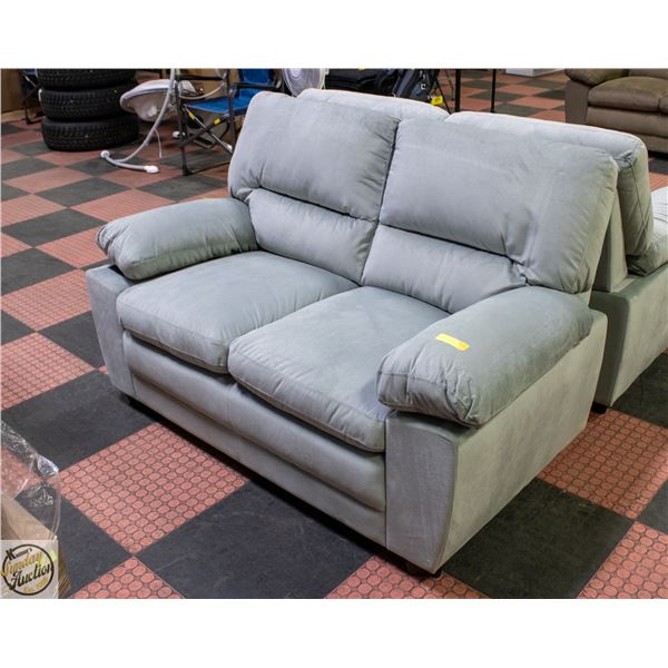 NEW AC PACIFIC LIGHT BLUE FABRIC LOVE SEAT