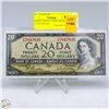 Image 1 : CANADA TWENTY DOLLAR BILL 1954 S/N 7847839
