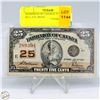 Image 1 : DOMINION OF CANADA 25 CENTS BILL S/N 289394