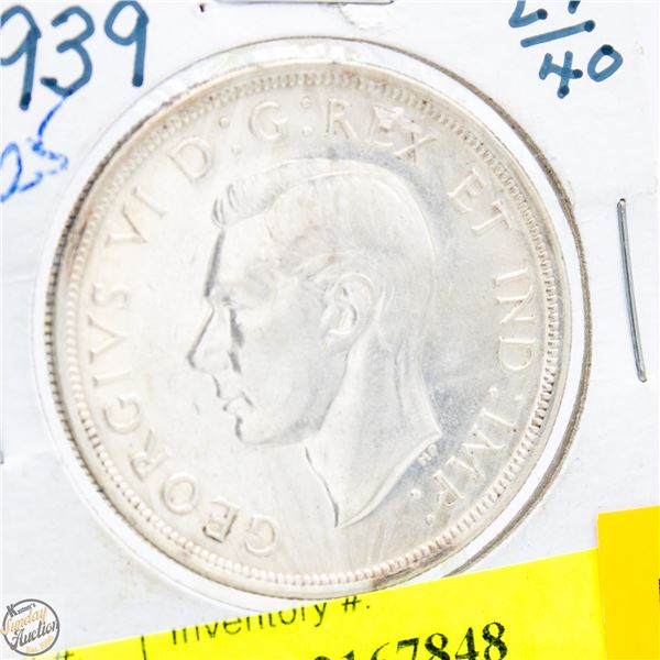 1939 CANADA SILVER DOLLAR