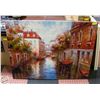 Image 1 : FRAMED PRINT OF VENETIAN CANAL 48" X 36"