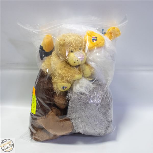 5 NEW OLD STOCK WEBKINS STUFFIES WITH ONLINE CODES