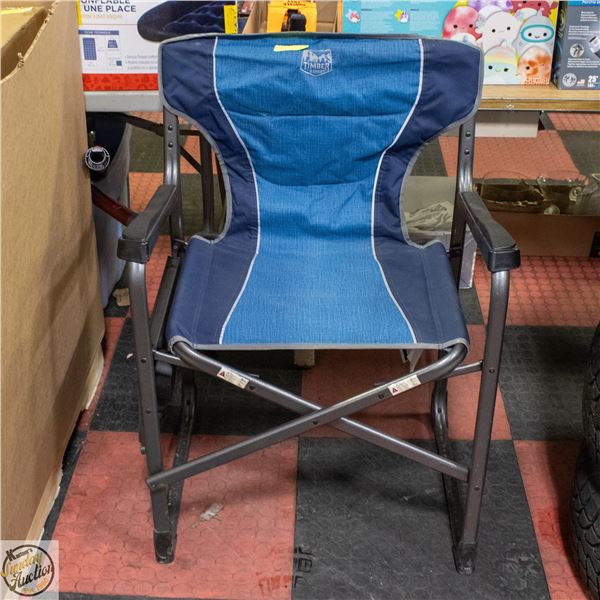 TIMBER RIDGE FOLDING CAMPING CHAIR WITH ATTACHED