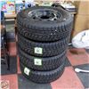 Image 1 : (4) WINTER TIRES LT245/75R17 8 BOLT PATTERN RIMS