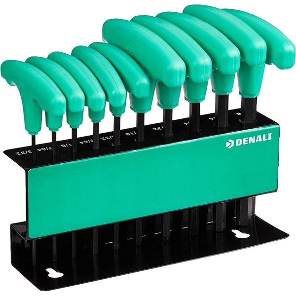 NEW DENALI IMPERIAL HEX KEY 10PC T HANDLE SET