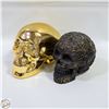 Image 1 : LOT OF 2 DECORATIVE SKULLS