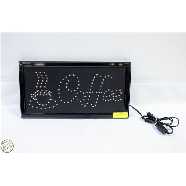 LIGHT UP DISPLAY HOT COFFEE COLOUR 19" X 10"