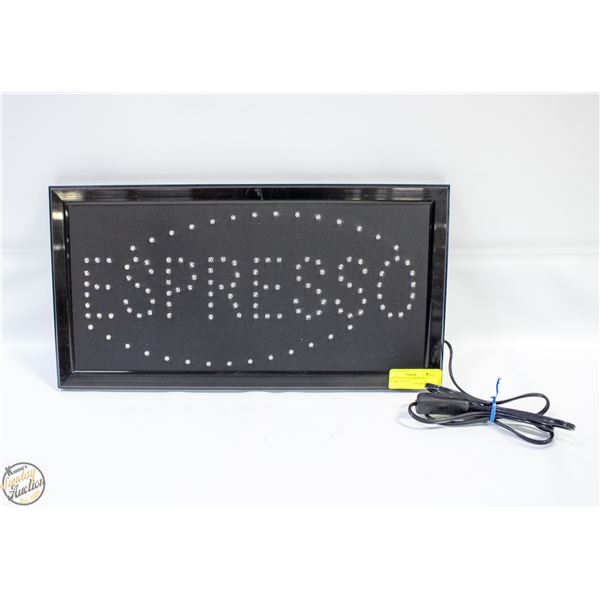 LIGHT UP DISPLAY ESPRESSO COLOUR 19" X 10"