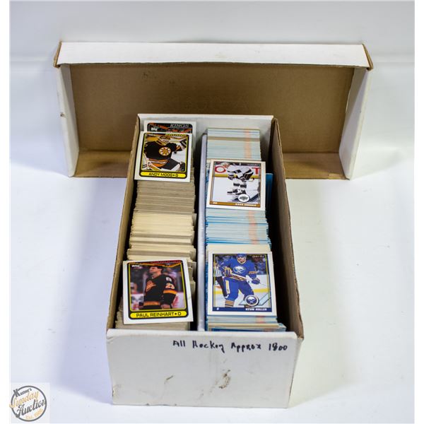 BOX ALL HOCKEY APPROX 1800 CARDS