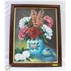 Image 1 : ORIGINAL PAINTING OIL - POTTED FLORAL 27" X 32"