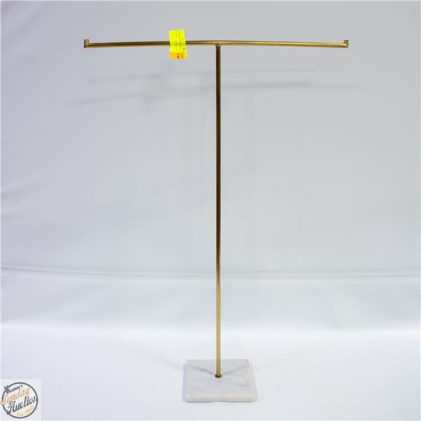 SOLID MARBLE BASED TOWEL RACK WITH BRASS