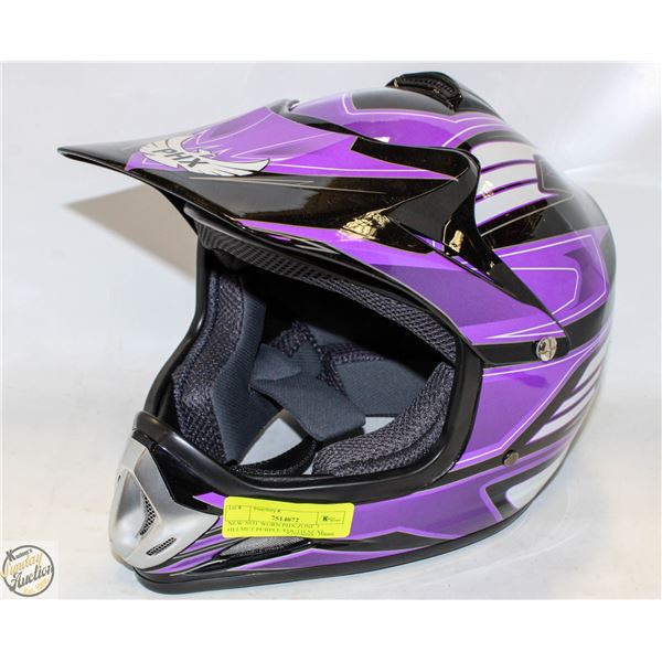 NEW NOT WORN PHX ZONE 3 HELMET PURPLE YOUTH SZ XL