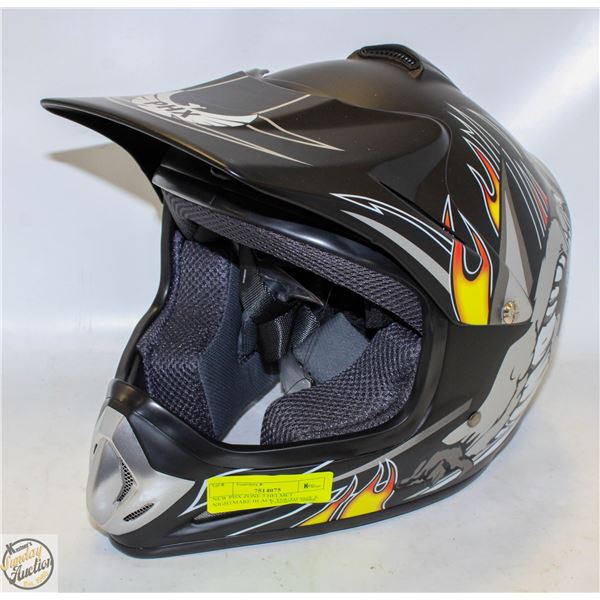 NEW PHX ZONE 3 HELMET NIGHTMARE BLACK YOUTH SIZE S