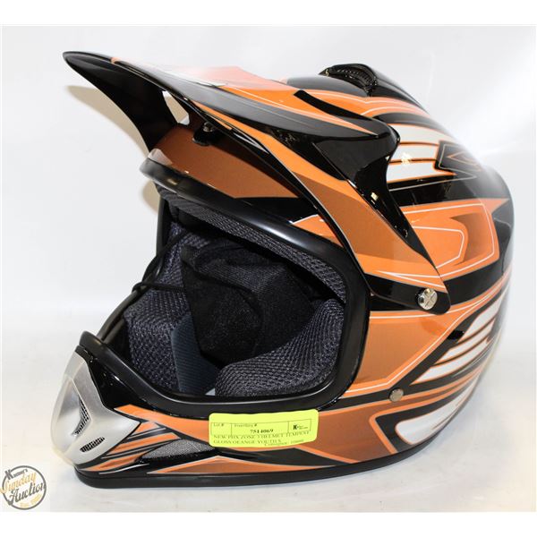 NEW PHX ZONE 3 HELMET TEMPEST GLOSS OEANGE YOUTH S