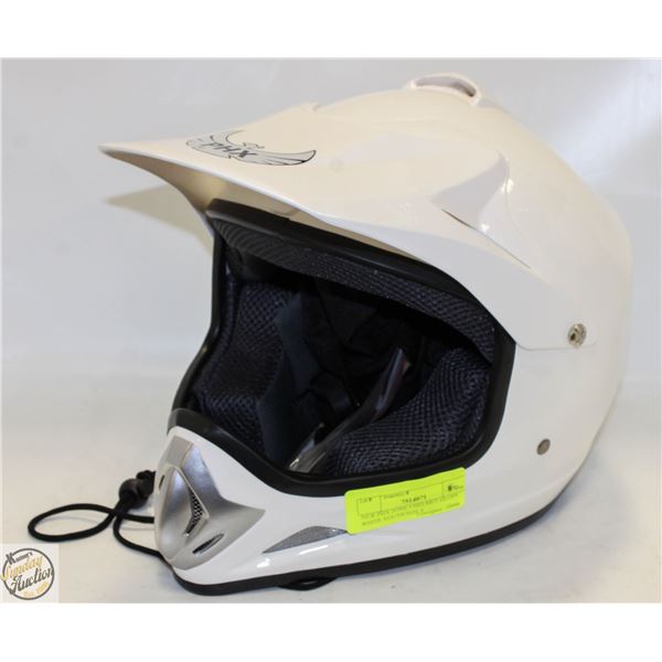 NEW PHX ZONE 3 HELMET GLOSS WHITE YOUTH SIZE S