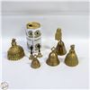 Image 1 : LOT OF BRASS BELLS & BELL FIGURES