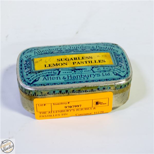 THE ALLENBURY'S JUJUBES & PASTILLES TIN