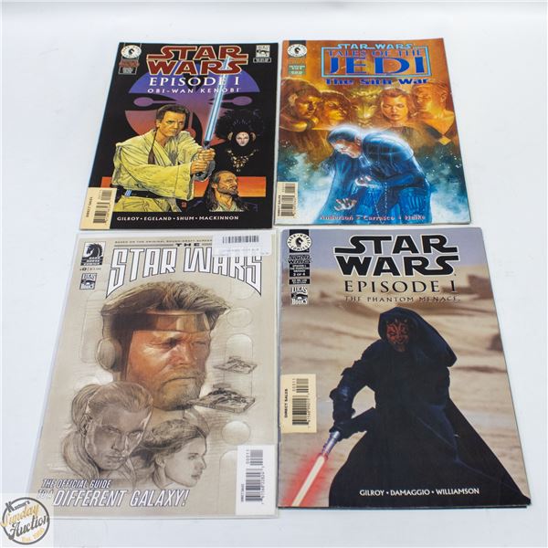 LOT OF 4 STAR WARS COMIC BOOKS