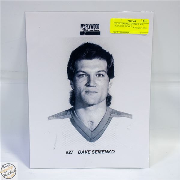 DAVE SEMENKO SPONSER MR PLYWOOD 10"X8.5"