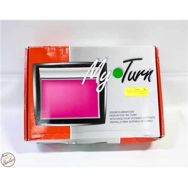 MY TURN SERVING DISPLAY WITH REMOTE 12" X 10"