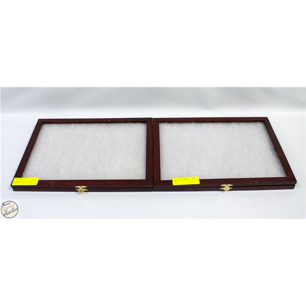 2 DISPLAY CASES 14" X 11"