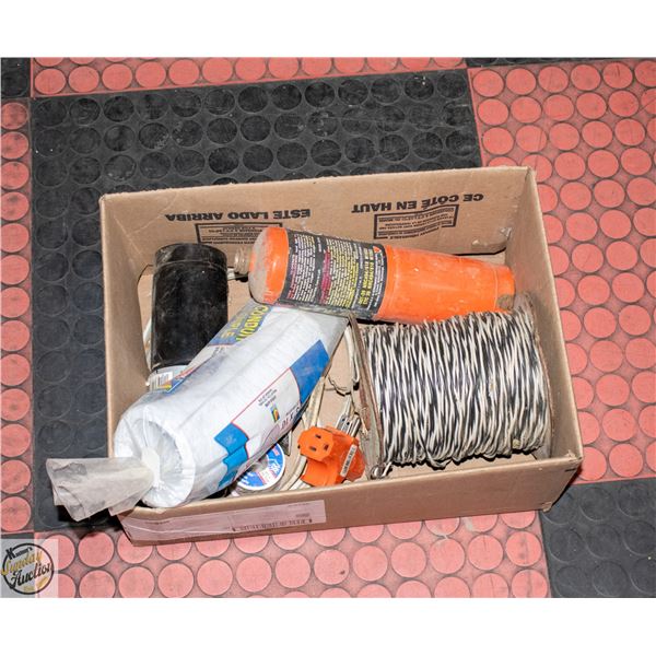 BOX ELECTRICAL WIRE AND 2 TOURCH TANKS